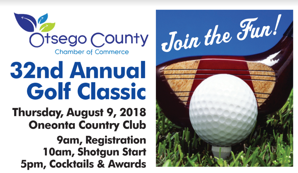 Join Us at the 32 Annual Otsego County Chamber Golf Classic